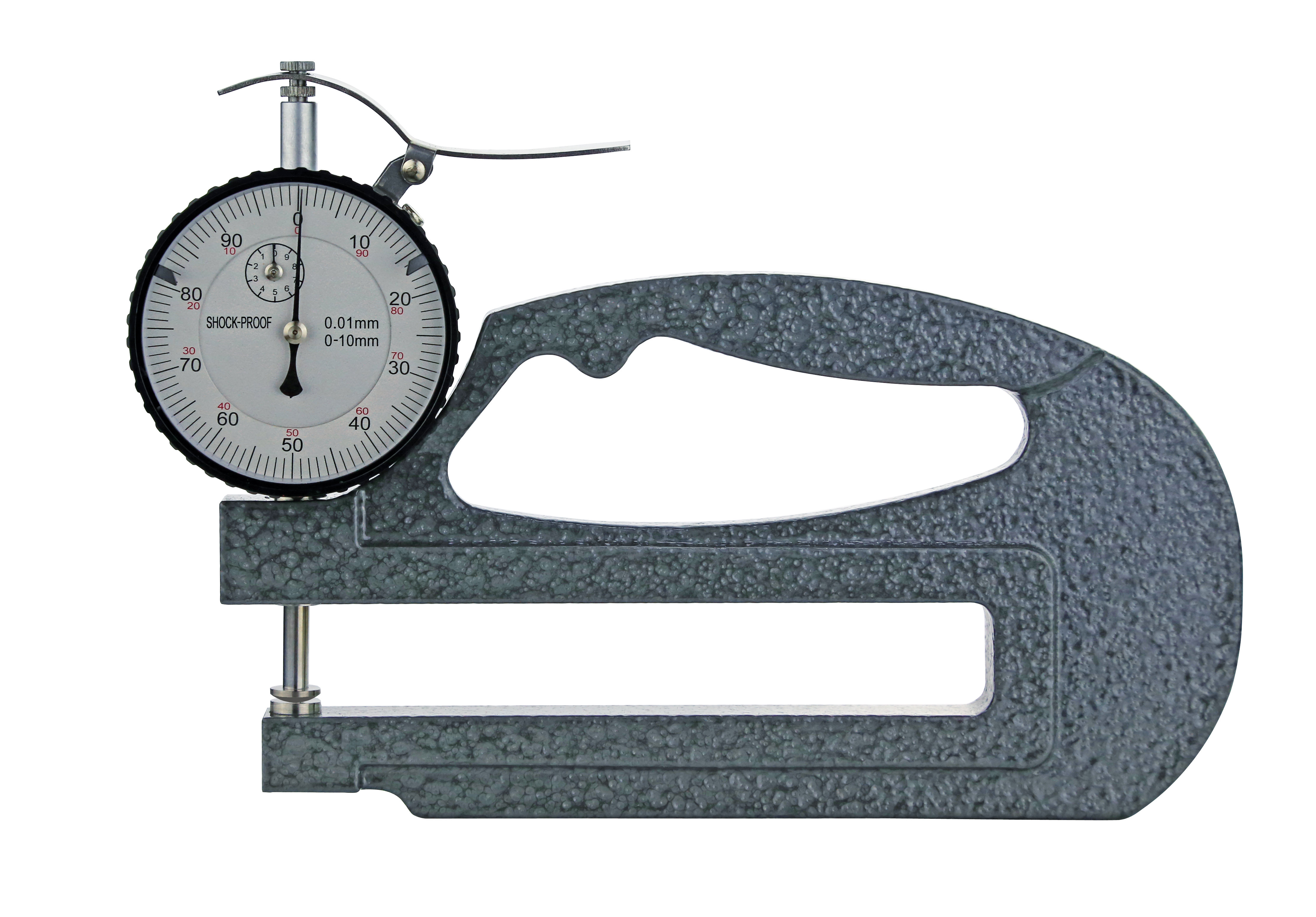Dicken-Messgerät,Teller ballig, Ablesung 0,01 mm