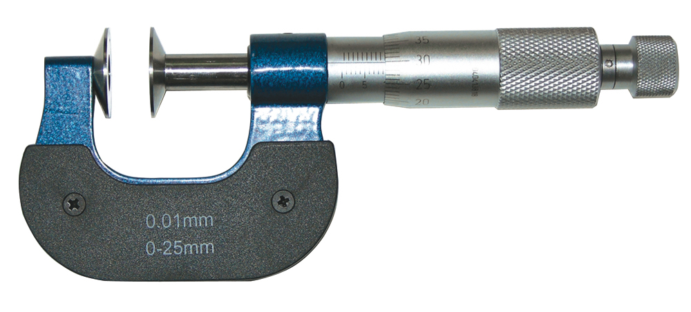 Bügelmessschrauben / Mikrometer m. Tellermessfläche ø 20 mm, nicht drehender Spindel